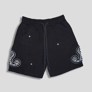 MENS PAISLEY PRINT FLEECE SHORTS
